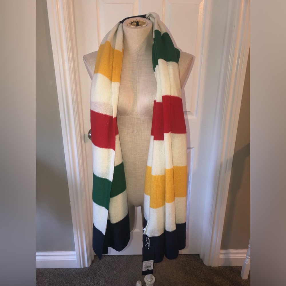 Hudson’s Bay HBC Lightweight Wool Striped Scarf oversized